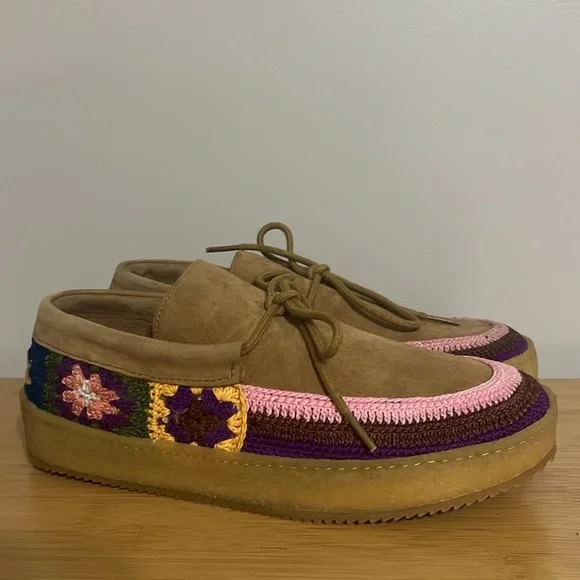 New Laidback London free people shoes size 9 boho crochet - Picture 4 of 8